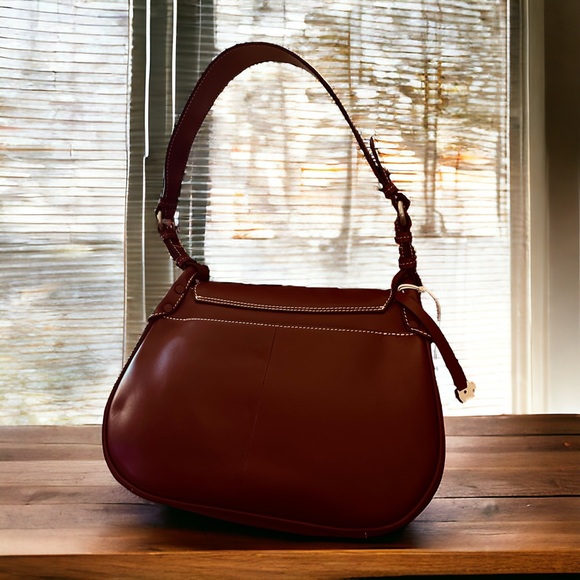 RADLEY LONDON SHOULDER BAG Saddle Bag EQUESTRIAN STYLE in Smooth Leather. - Picture 5 of 16